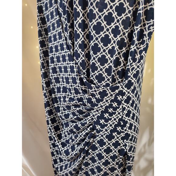 Charter Club Draped Faux Wrap Sleeveless Liquid Knit Stretch Dress Sz 1X Coastal - Picture 5 of 10